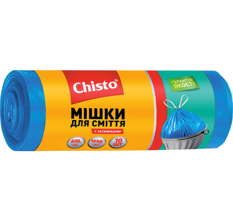 Chisto Мішки д/сміття з затяжкою 60л*10шт